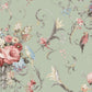 Parrots with Floral Bouquets Eucalyptus Peel & Stick Wallpaper