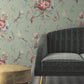 Parrots with Floral Bouquets Eucalyptus Peel & Stick Wallpaper