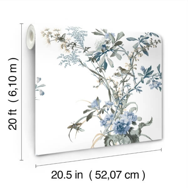 Wild Flowers Jade Peel & Stick Wallpaper