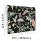 Fiji Garden Black Peel & Stick Wallpaper