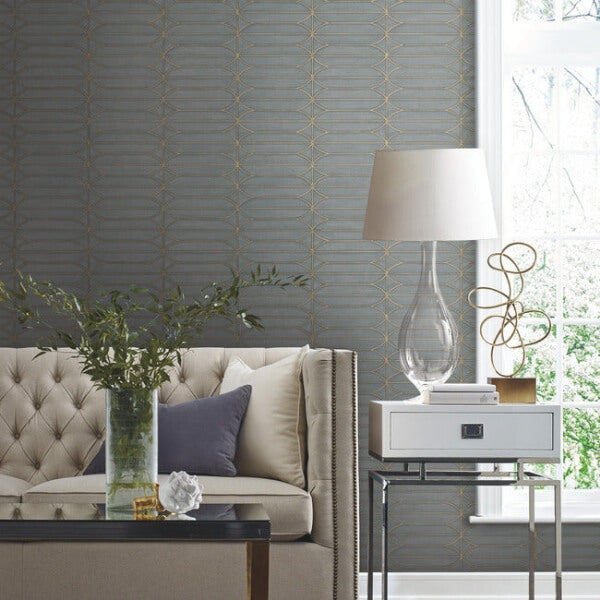 Pavilion Charcoal Peel & Stick Wallpaper