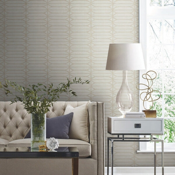 Pavilion Taupe Peel & Stick Wallpaper