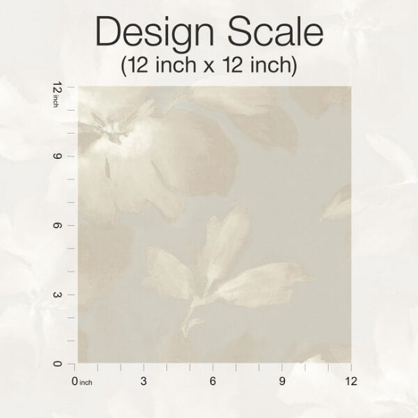 Midnight Blooms Neutral Peel & Stick Wallpaper