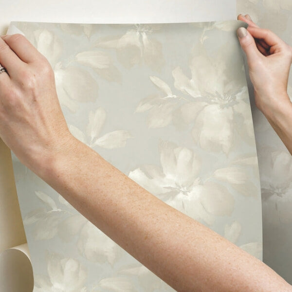 Midnight Blooms Neutral Peel & Stick Wallpaper