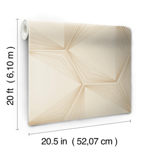 Honeycomb Sand & Gold Peel & Stick Wallpaper