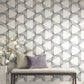Honeycomb Charcoal Peel & Stick Wallpaper