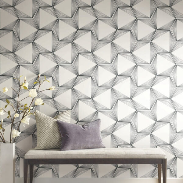 Honeycomb Charcoal Peel & Stick Wallpaper