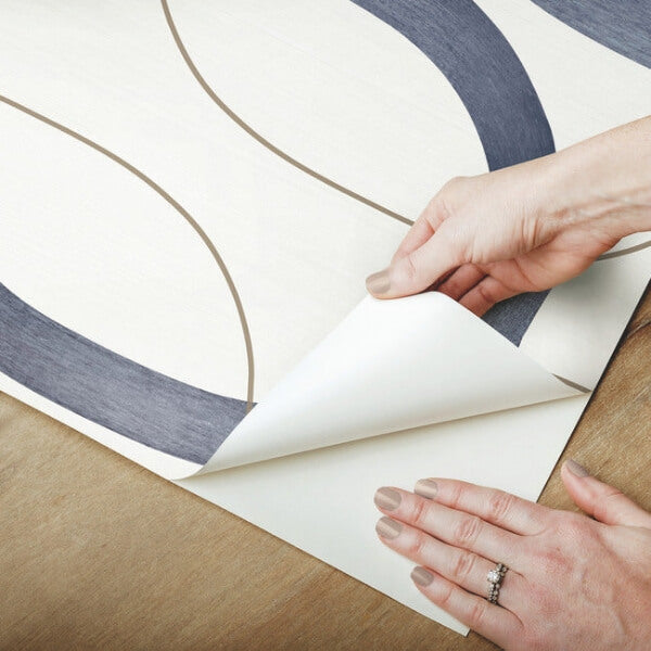 Interlock Navy Peel & Stick Wallpaper