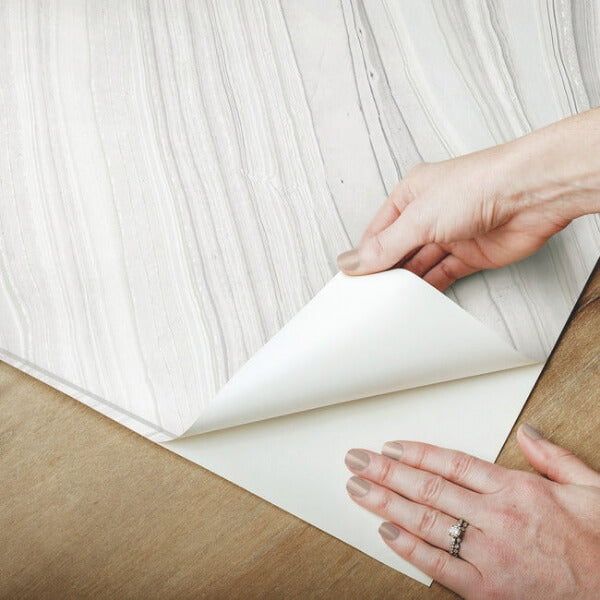 Onyx Strata Sheer Grey Peel & Stick Wallpaper