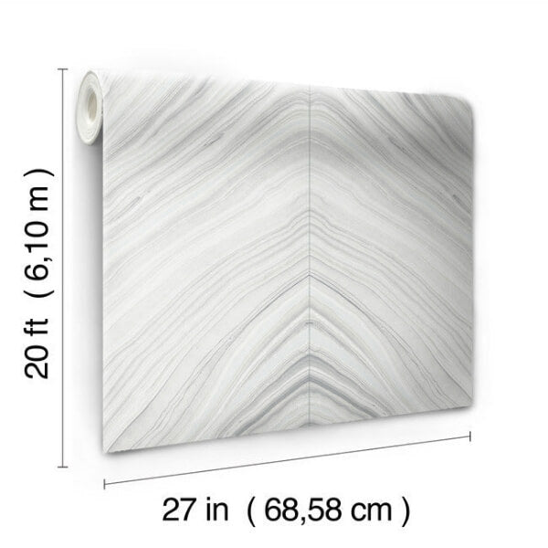Onyx Strata Sheer Grey Peel & Stick Wallpaper