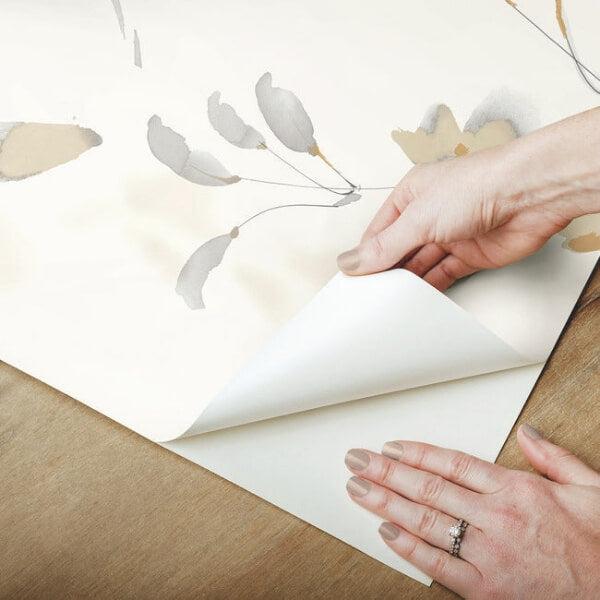 Linden Flower Soft Neutral Peel & Stick Wallpaper
