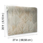 Leaf Concerto Warm Taupe Peel & Stick Wallpaper