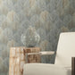 Leaf Concerto Blue & Taupe Peel & Stick Wallpaper
