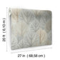 Leaf Concerto Blue & Taupe Peel & Stick Wallpaper