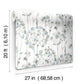Flourish Sheer Blue & Grey Peel & Stick Wallpaper