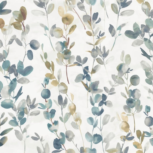 Joyful Eucalyptus Navy Peel & Stick Wallpaper