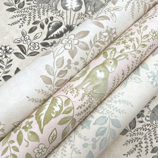 Cottontail Toile Linen & Charcoal Peel & Stick Wallpaper