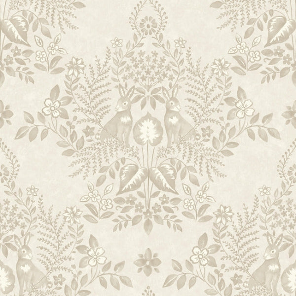 Cottontail Toile Wicker Peel & Stick Wallpaper