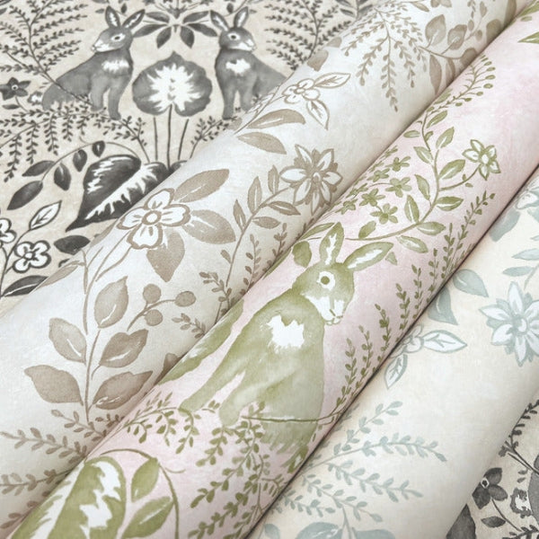 Cottontail Toile Wicker Peel & Stick Wallpaper
