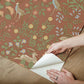 Woodland Floral Rust Peel & Stick Wallpaper