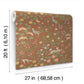 Woodland Floral Rust Peel & Stick Wallpaper