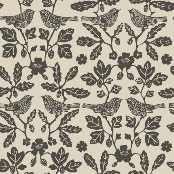 Sparrow & Oak Linen & Charcoal Peel & Stick Wallpaper