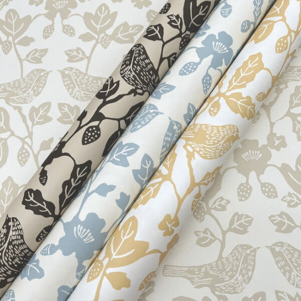 Sparrow & Oak Linen & Charcoal Peel & Stick Wallpaper