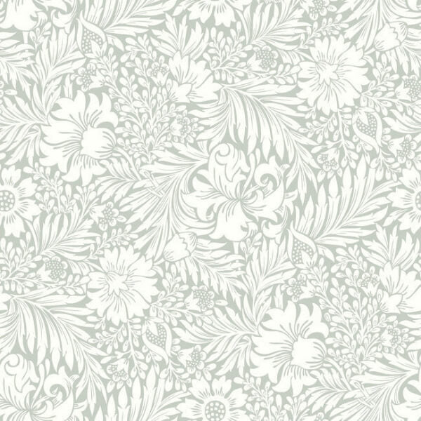 Modern Acanthus Vintage Duck Egg Peel & Stick Wallpaper