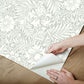 Modern Acanthus Vintage Duck Egg Peel & Stick Wallpaper