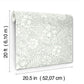 Modern Acanthus Vintage Duck Egg Peel & Stick Wallpaper