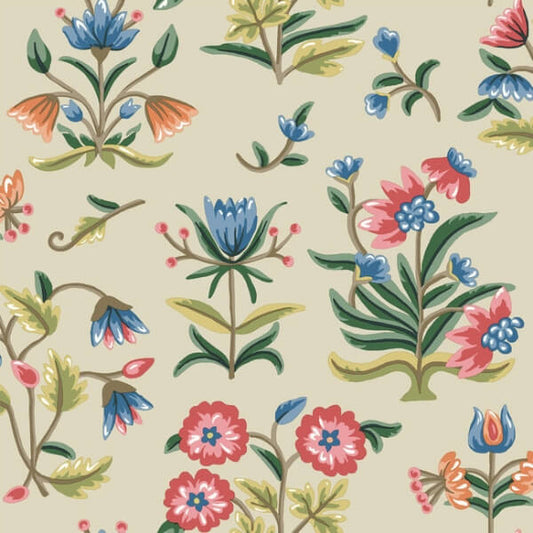 Heirloom Floral Taupe & Multi Peel & Stick Wallpaper