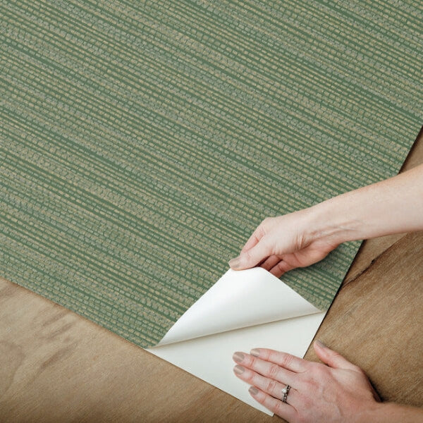 Tick Mark Texture Meadow Green Peel & Stick Wallpaper