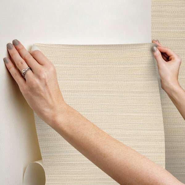 Tick Mark Texture Warm Wheat Peel & Stick Wallpaper