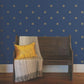 Star Splendor Navy & Metallic Gold Peel & Stick Wallpaper