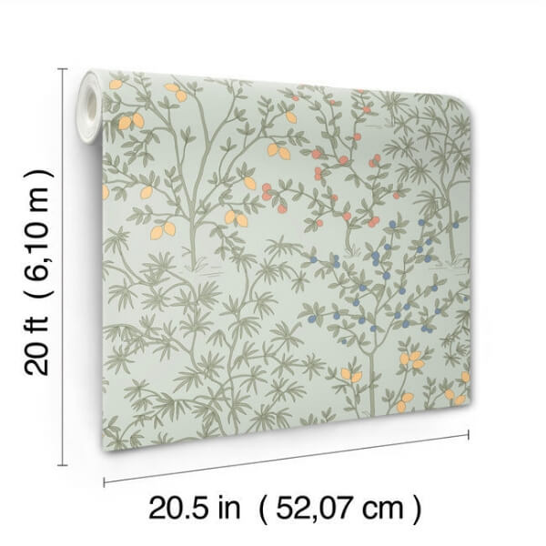 Lemon Grove Vintage Duck Egg Peel & Stick Wallpaper
