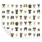 Dog Days Multi White Peel & Stick Wallpaper