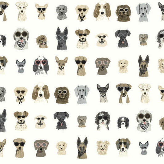 Dog Days Grey Peel & Stick Wallpaper