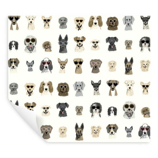 Dog Days Grey Peel & Stick Wallpaper