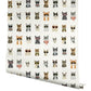 Cool Cats Multi White Peel & Stick Wallpaper