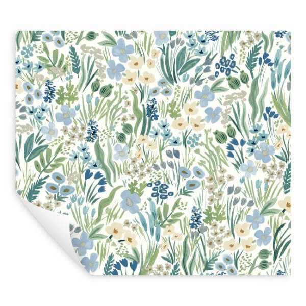 Lea Indigo Peel & Stick Wallpaper