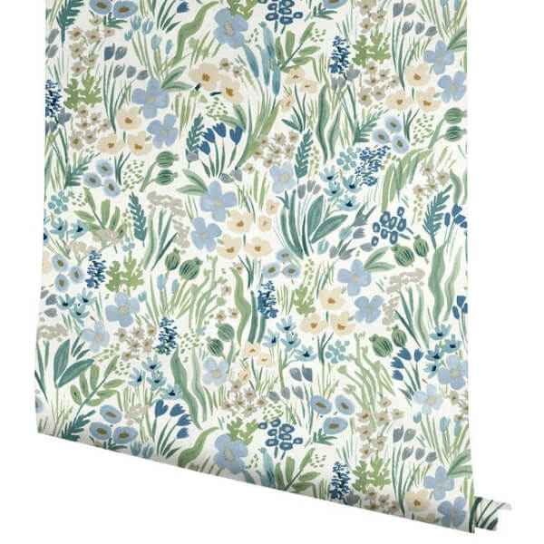 Lea Indigo Peel & Stick Wallpaper