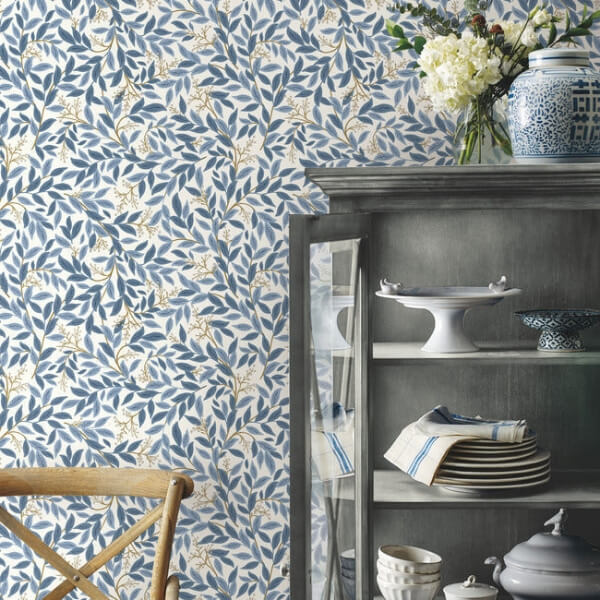 Willowberry Blue & White Peel & Stick Wallpaper