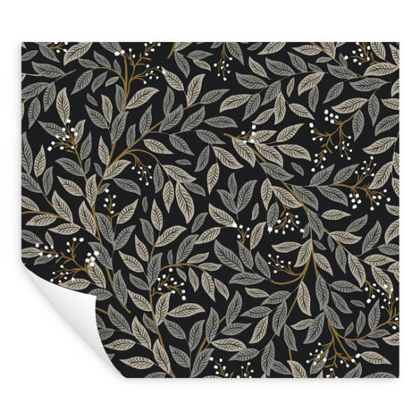 Willowberry Black Peel & Stick Wallpaper