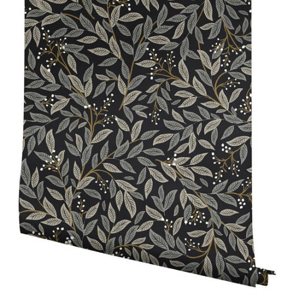 Willowberry Black Peel & Stick Wallpaper