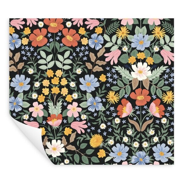 Bramble Garden Black Peel & Stick Wallpaper