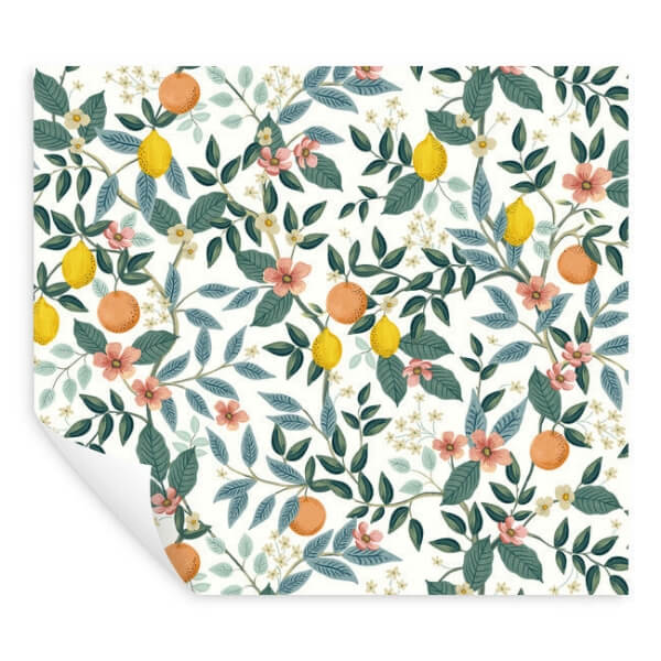 Citrus Grove White Peel & Stick Wallpaper