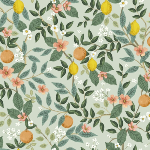 Citrus Grove Mint Peel & Stick Wallpaper