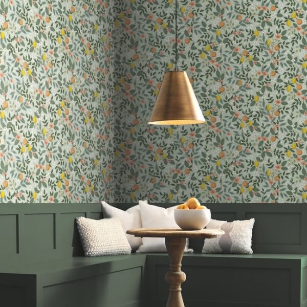 Citrus Grove Mint Peel & Stick Wallpaper