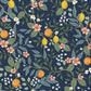 Citrus Grove Navy Peel & Stick Wallpaper