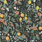 Citrus Grove Black Peel & Stick Wallpaper